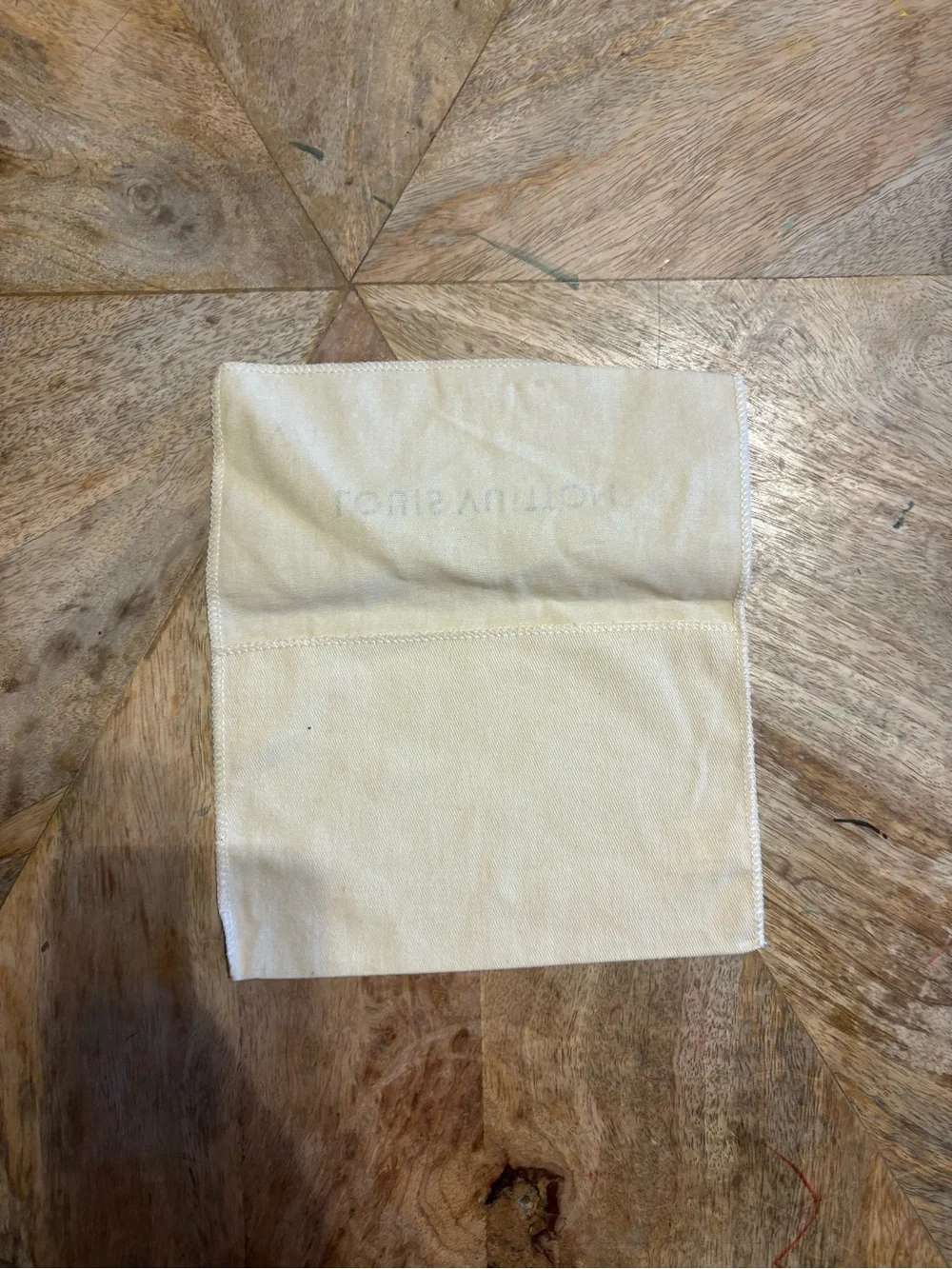 Louis Vuitton Cream Canvas Logo Dust Pouch